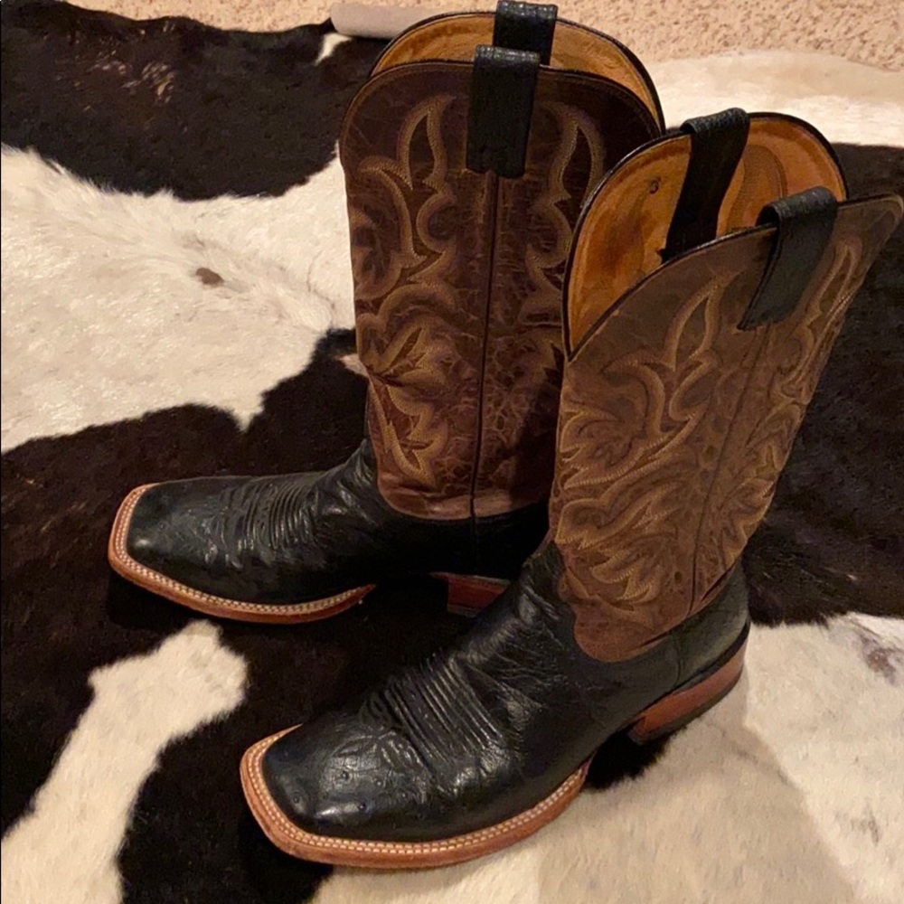 JUSTIN MEN'S SMOOTH OSTRICH REMUDA BOOTS - W TOE